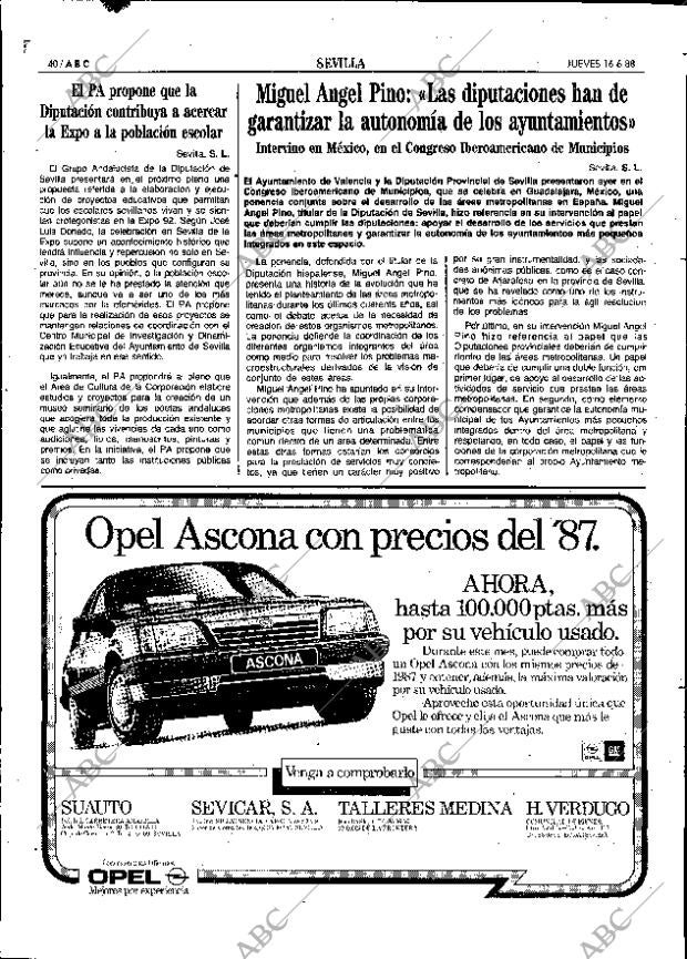 ABC SEVILLA 16-06-1988 página 40