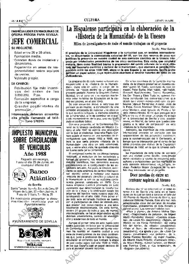 ABC SEVILLA 16-06-1988 página 46