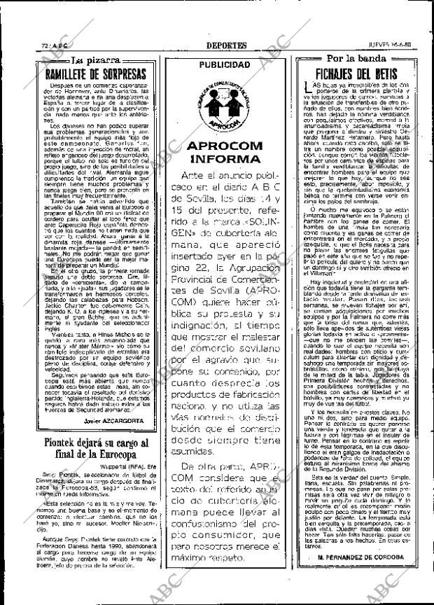 ABC SEVILLA 16-06-1988 página 72