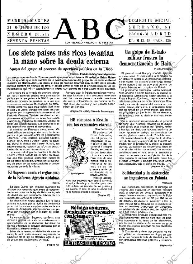 ABC MADRID 21-06-1988 página 21