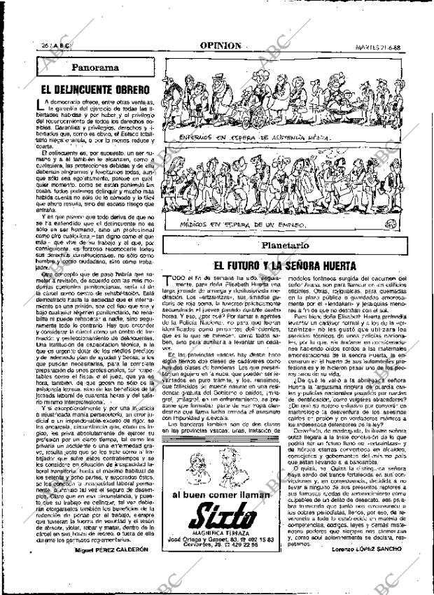 ABC MADRID 21-06-1988 página 26