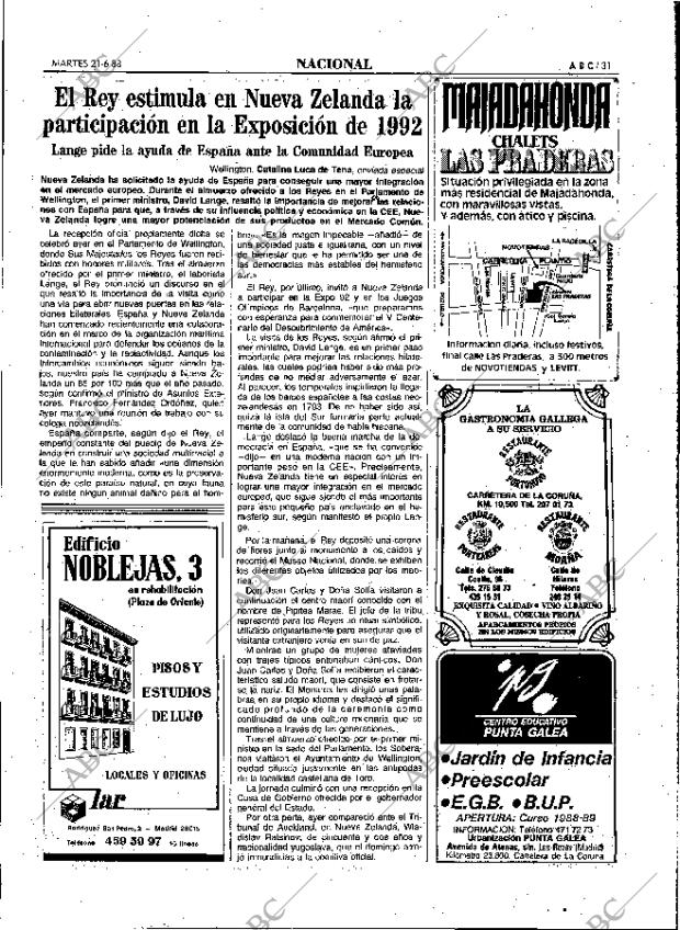 ABC MADRID 21-06-1988 página 31