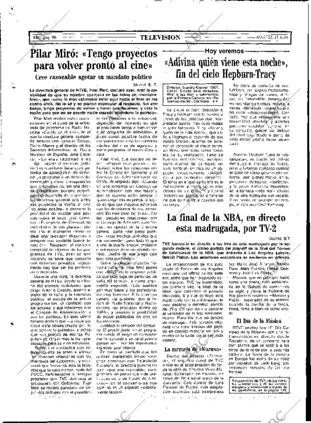 ABC MADRID 21-06-1988 página 98
