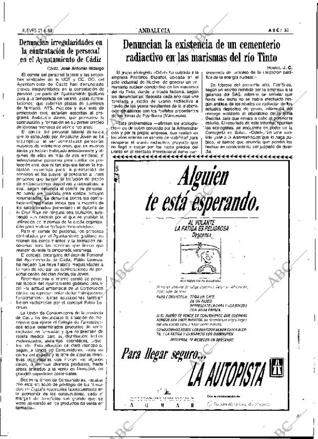 ABC SEVILLA 23-06-1988 página 33
