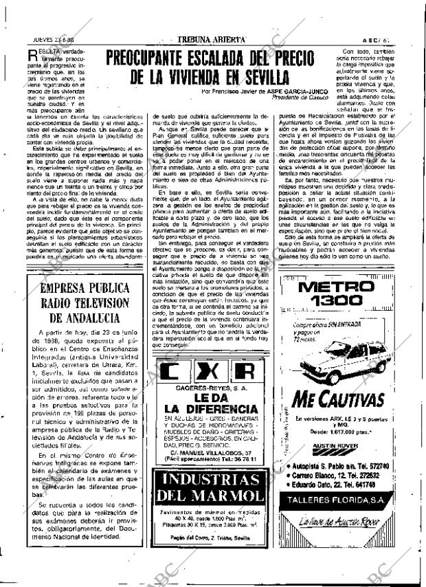 ABC SEVILLA 23-06-1988 página 61