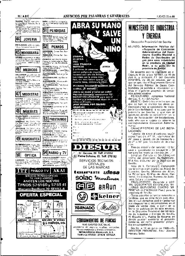 ABC SEVILLA 23-06-1988 página 86