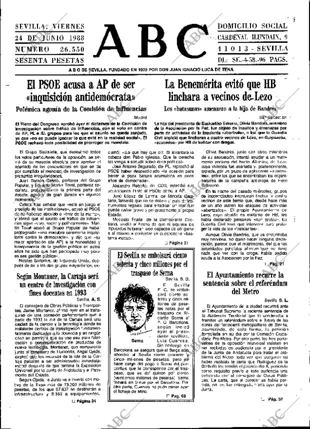 ABC SEVILLA 24-06-1988 página 13