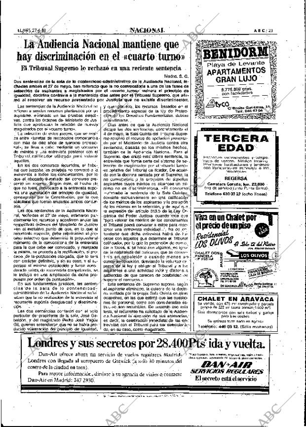 ABC MADRID 27-06-1988 página 23