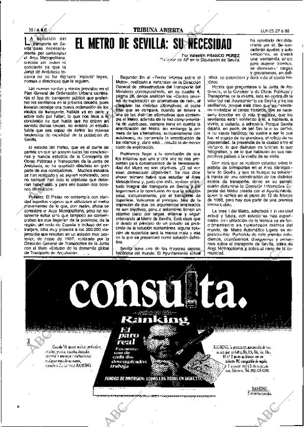 ABC SEVILLA 27-06-1988 página 30