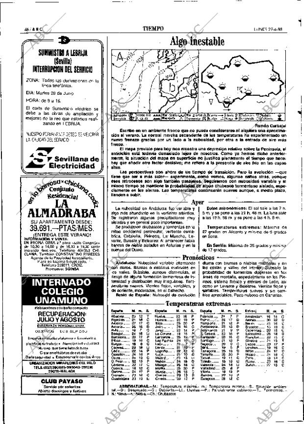 ABC SEVILLA 27-06-1988 página 46
