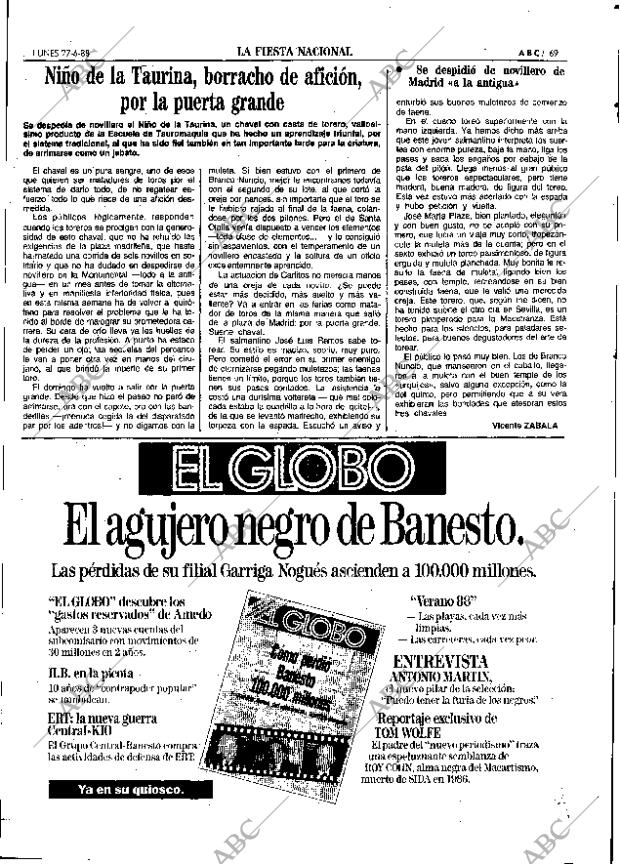 ABC SEVILLA 27-06-1988 página 69