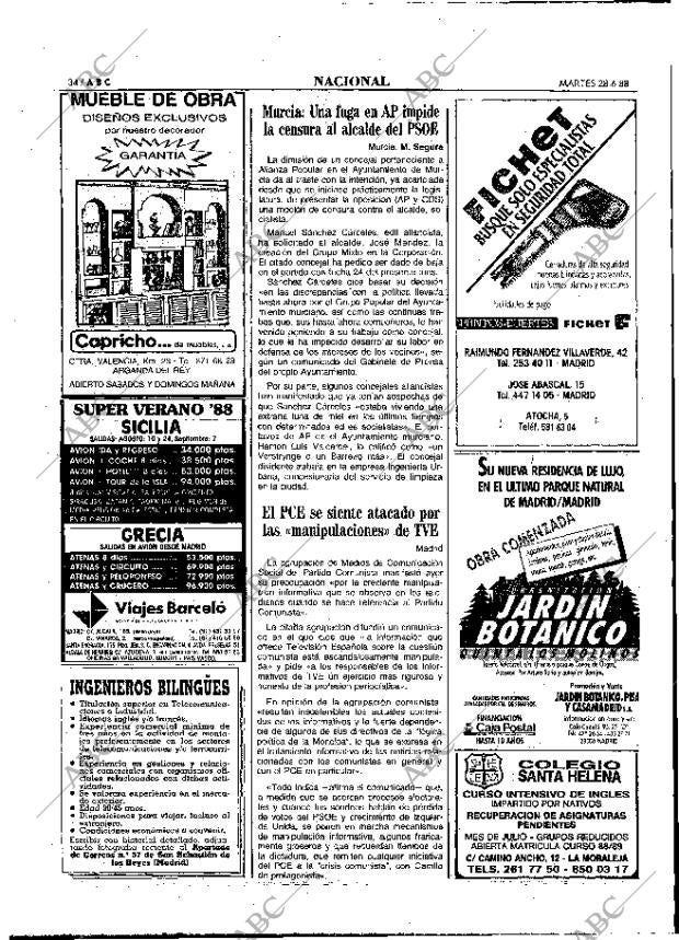 ABC MADRID 28-06-1988 página 34