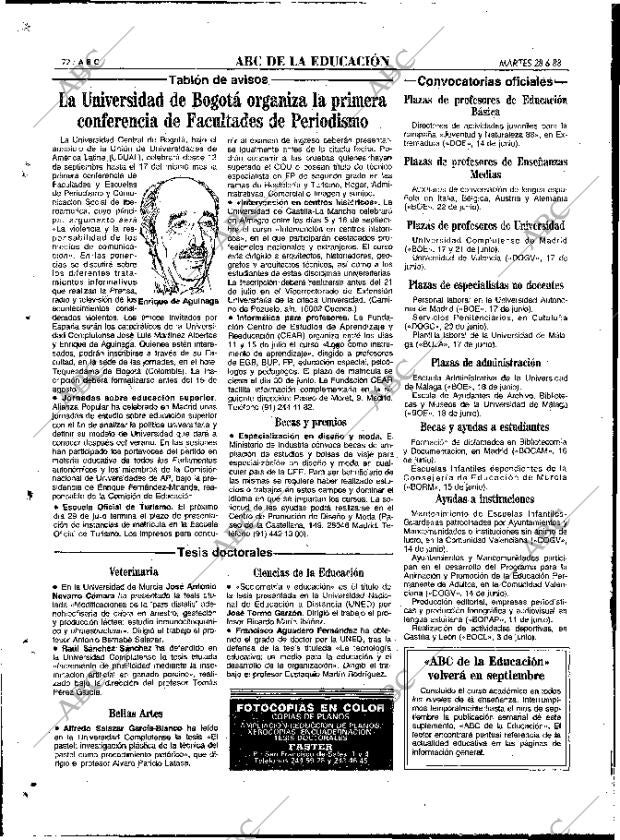 ABC MADRID 28-06-1988 página 72