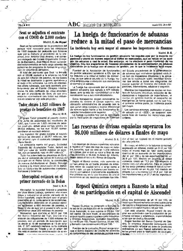 ABC MADRID 28-06-1988 página 76