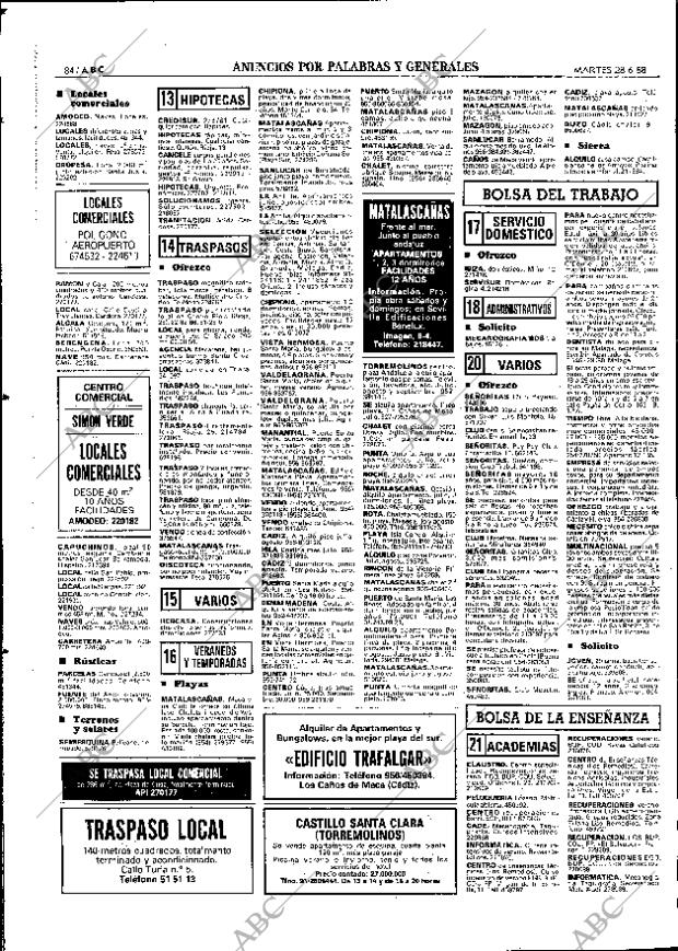 ABC SEVILLA 28-06-1988 página 84