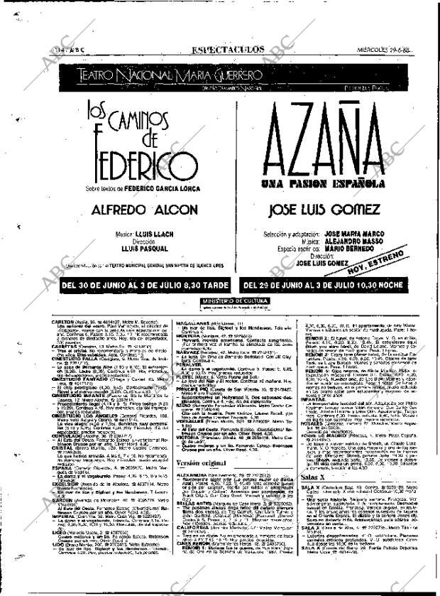 ABC MADRID 29-06-1988 página 114