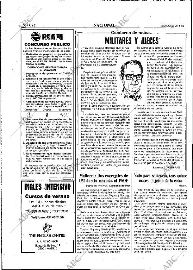 ABC MADRID 29-06-1988 página 36