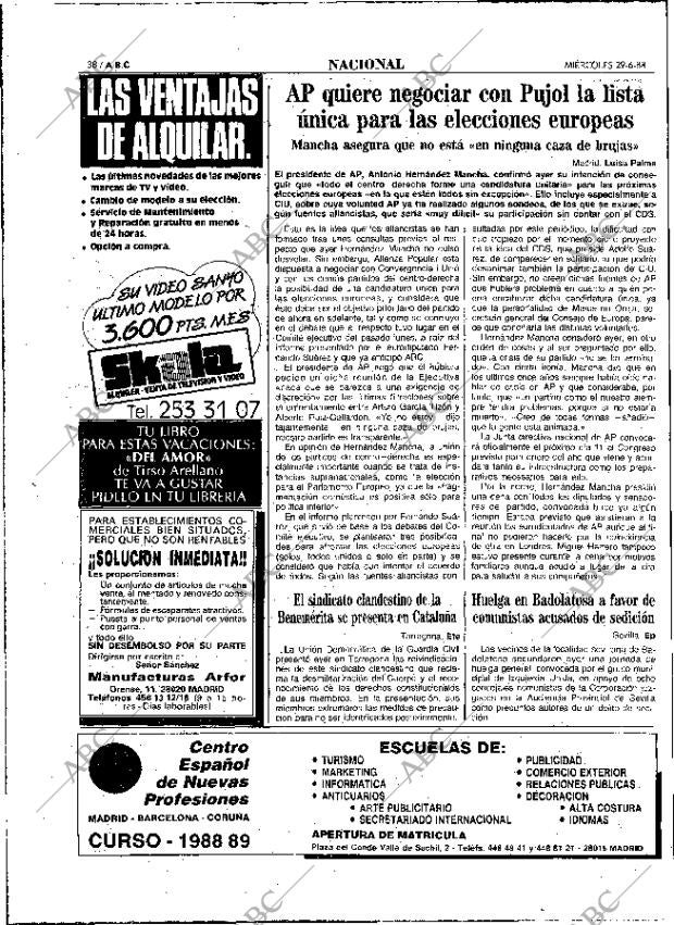 ABC MADRID 29-06-1988 página 38