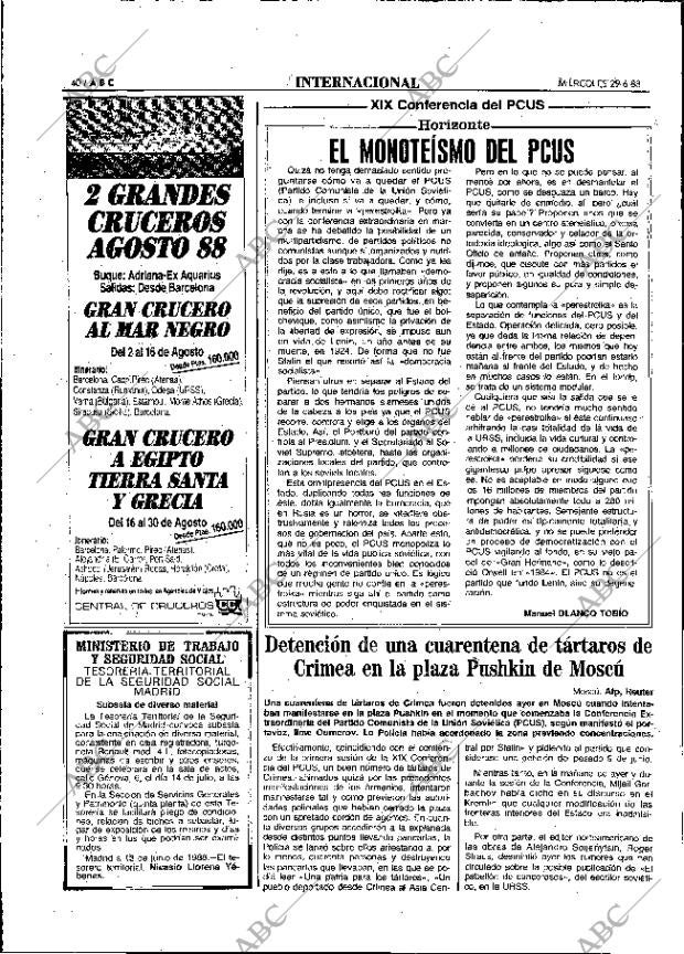 ABC MADRID 29-06-1988 página 40
