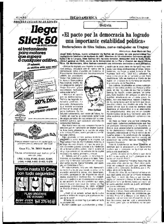 ABC MADRID 29-06-1988 página 42