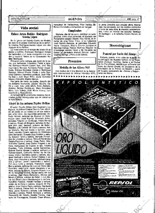 ABC MADRID 29-06-1988 página 47