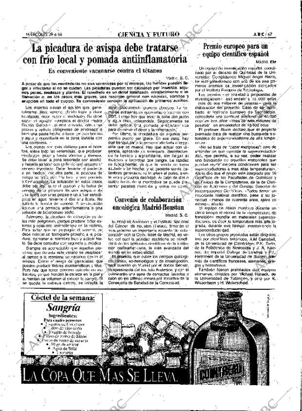 ABC MADRID 29-06-1988 página 67