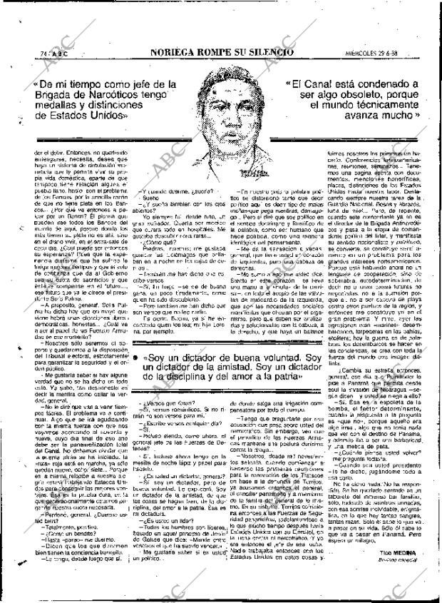 ABC MADRID 29-06-1988 página 74