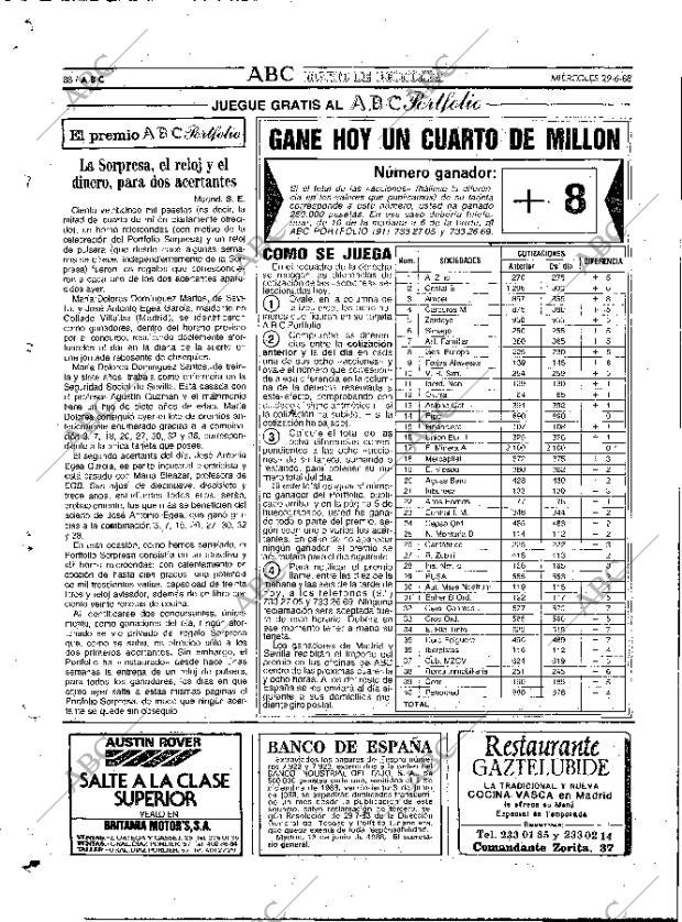 ABC MADRID 29-06-1988 página 88