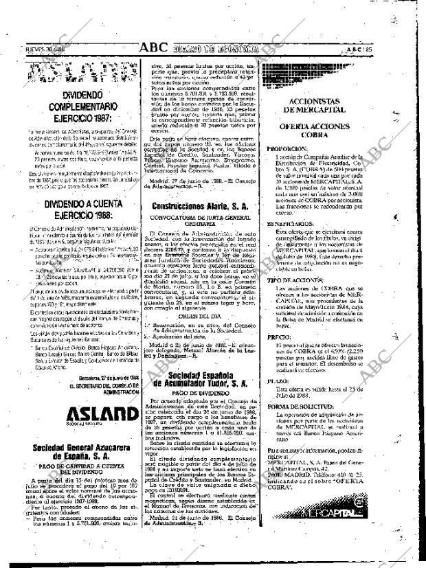 ABC MADRID 30-06-1988 página 85