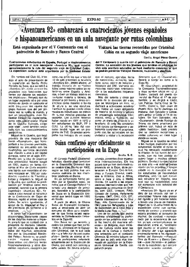 ABC SEVILLA 30-06-1988 página 33