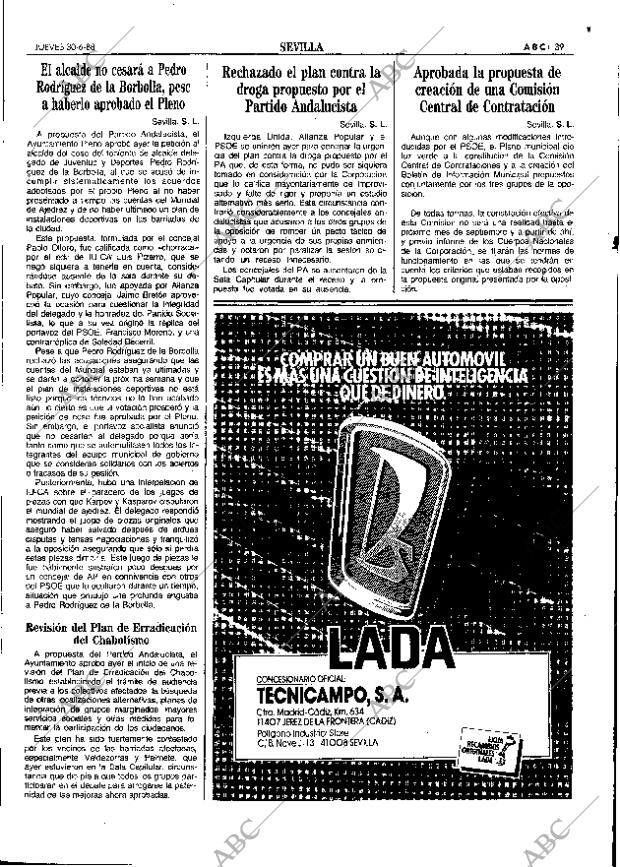 ABC SEVILLA 30-06-1988 página 39