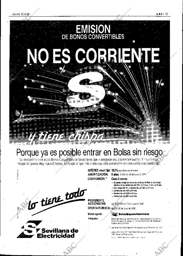 ABC SEVILLA 30-06-1988 página 57