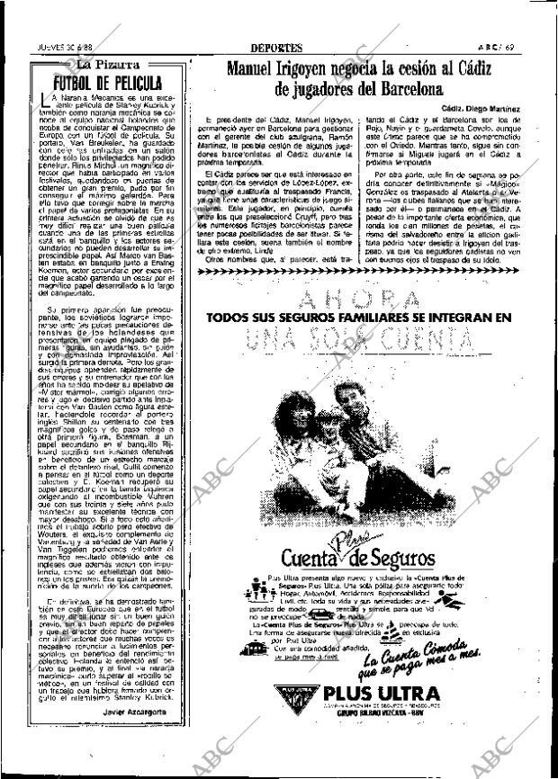 ABC SEVILLA 30-06-1988 página 69