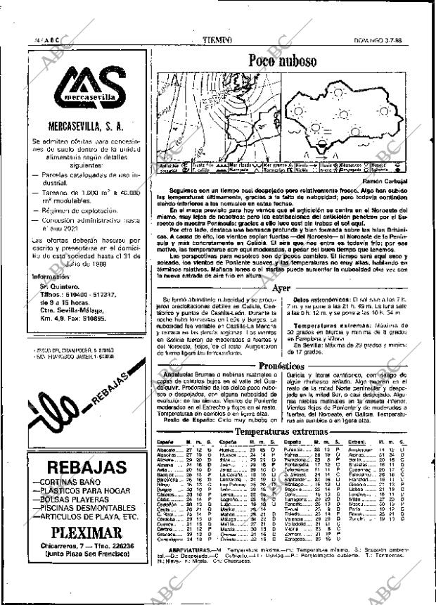 ABC SEVILLA 03-07-1988 página 74