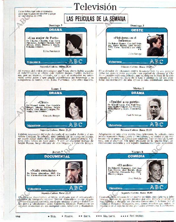 BLANCO Y NEGRO MADRID 03-07-1988 página 140