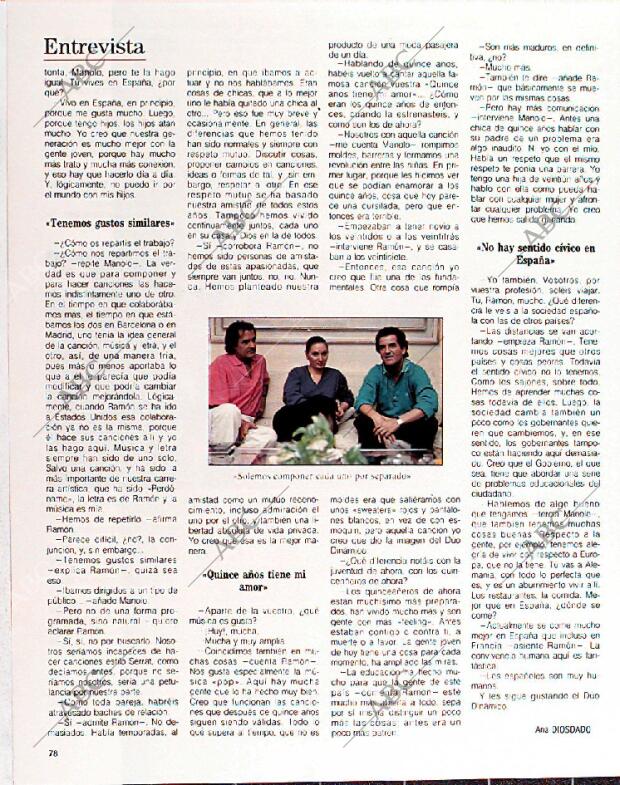 BLANCO Y NEGRO MADRID 03-07-1988 página 78