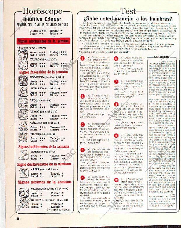 BLANCO Y NEGRO MADRID 10-07-1988 página 136