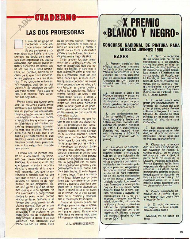 BLANCO Y NEGRO MADRID 10-07-1988 página 43