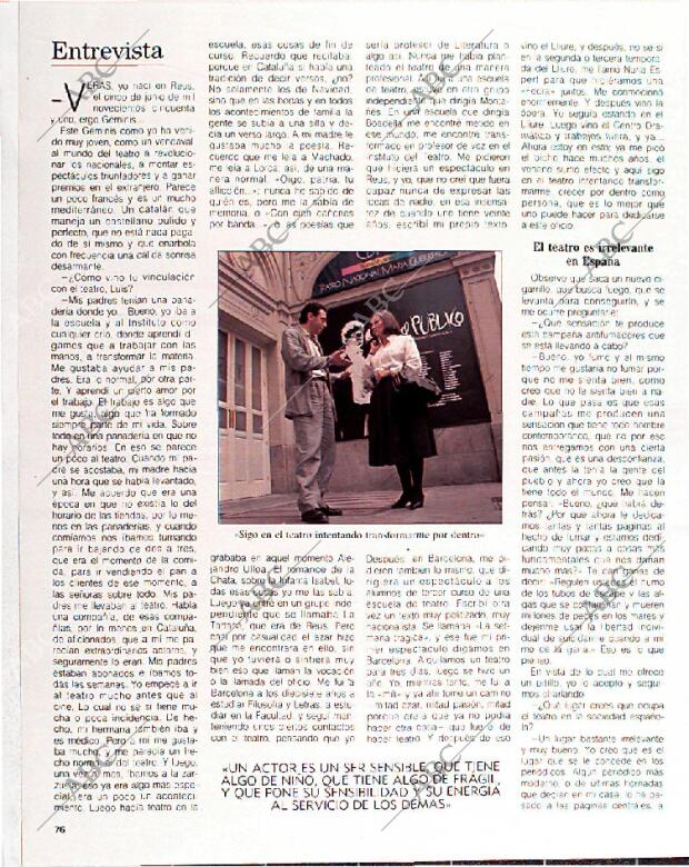 BLANCO Y NEGRO MADRID 10-07-1988 página 76