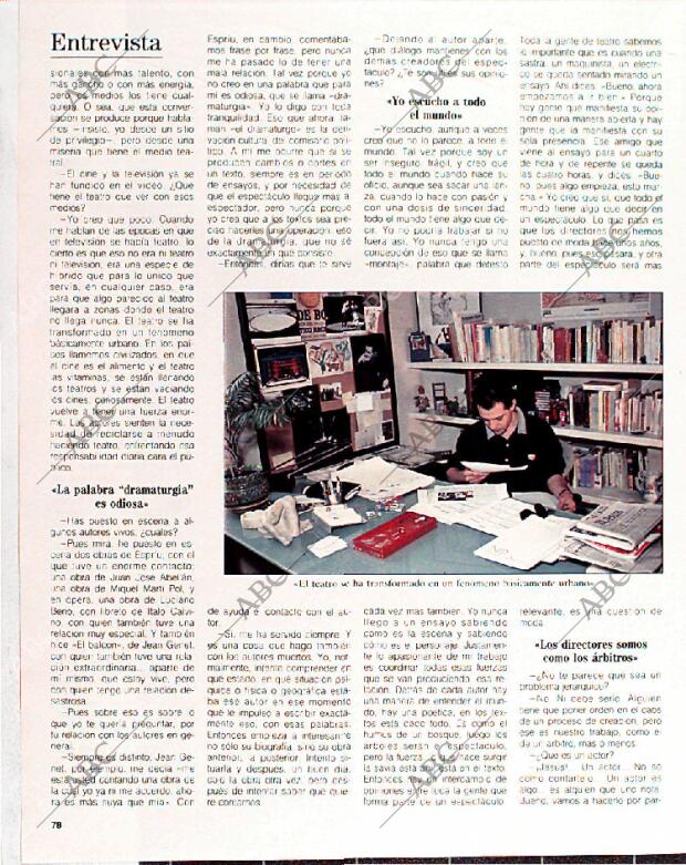 BLANCO Y NEGRO MADRID 10-07-1988 página 78