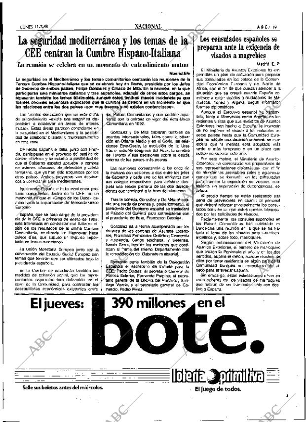 ABC SEVILLA 11-07-1988 página 19