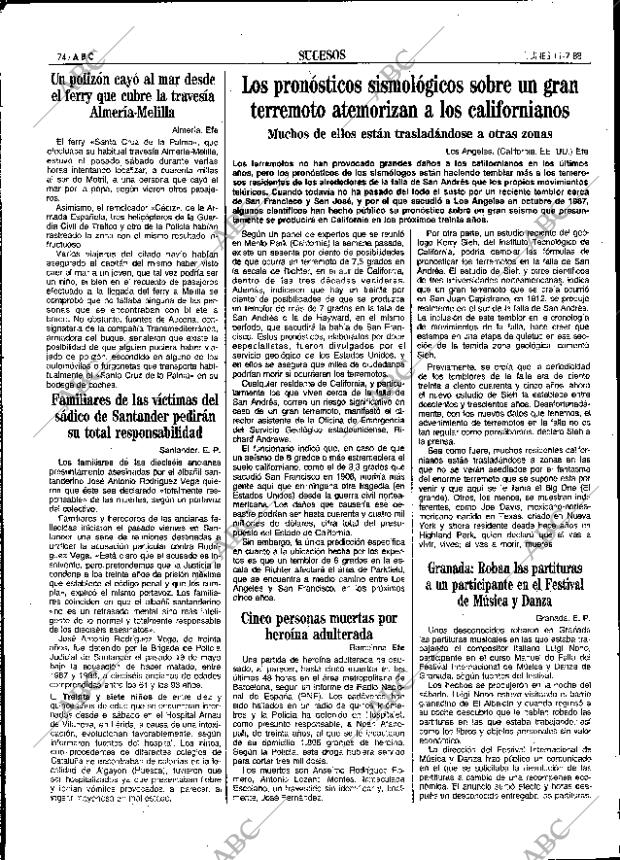 ABC SEVILLA 11-07-1988 página 74
