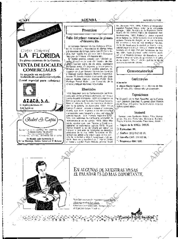 ABC MADRID 12-07-1988 página 40