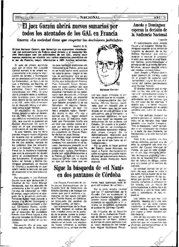 ABC SEVILLA 15-07-1988 página 19