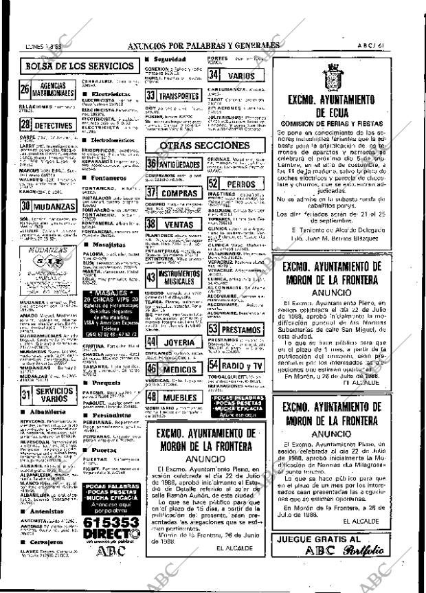 ABC SEVILLA 01-08-1988 página 61