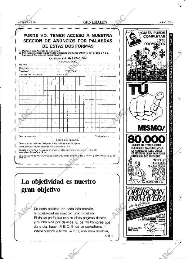 ABC MADRID 05-08-1988 página 77