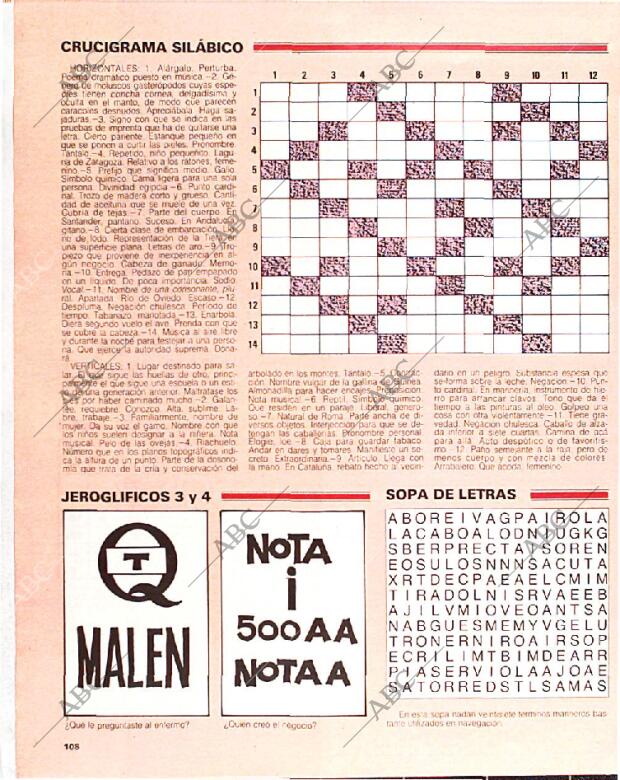 BLANCO Y NEGRO MADRID 07-08-1988 página 108