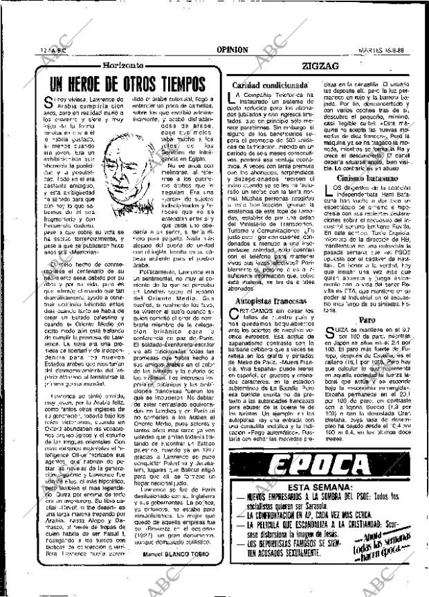 ABC SEVILLA 16-08-1988 página 12