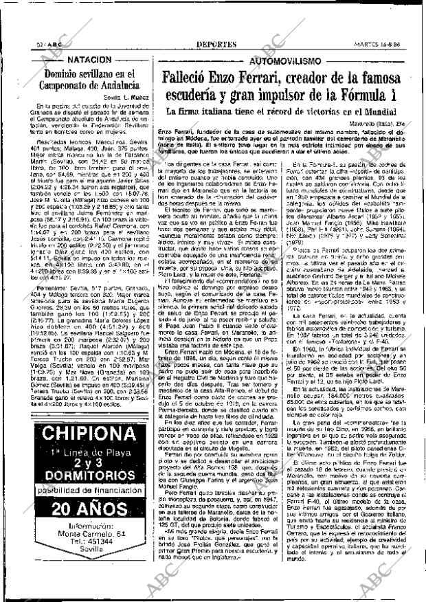 ABC SEVILLA 16-08-1988 página 52