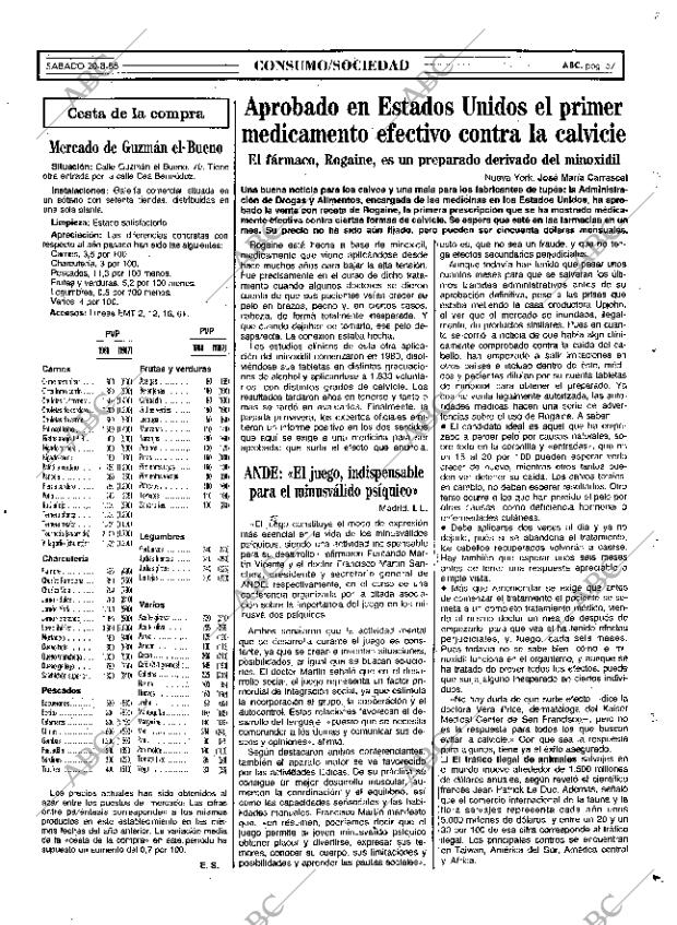 Periodico Abc Madrid 20 08 1988 Portada Archivo Abc